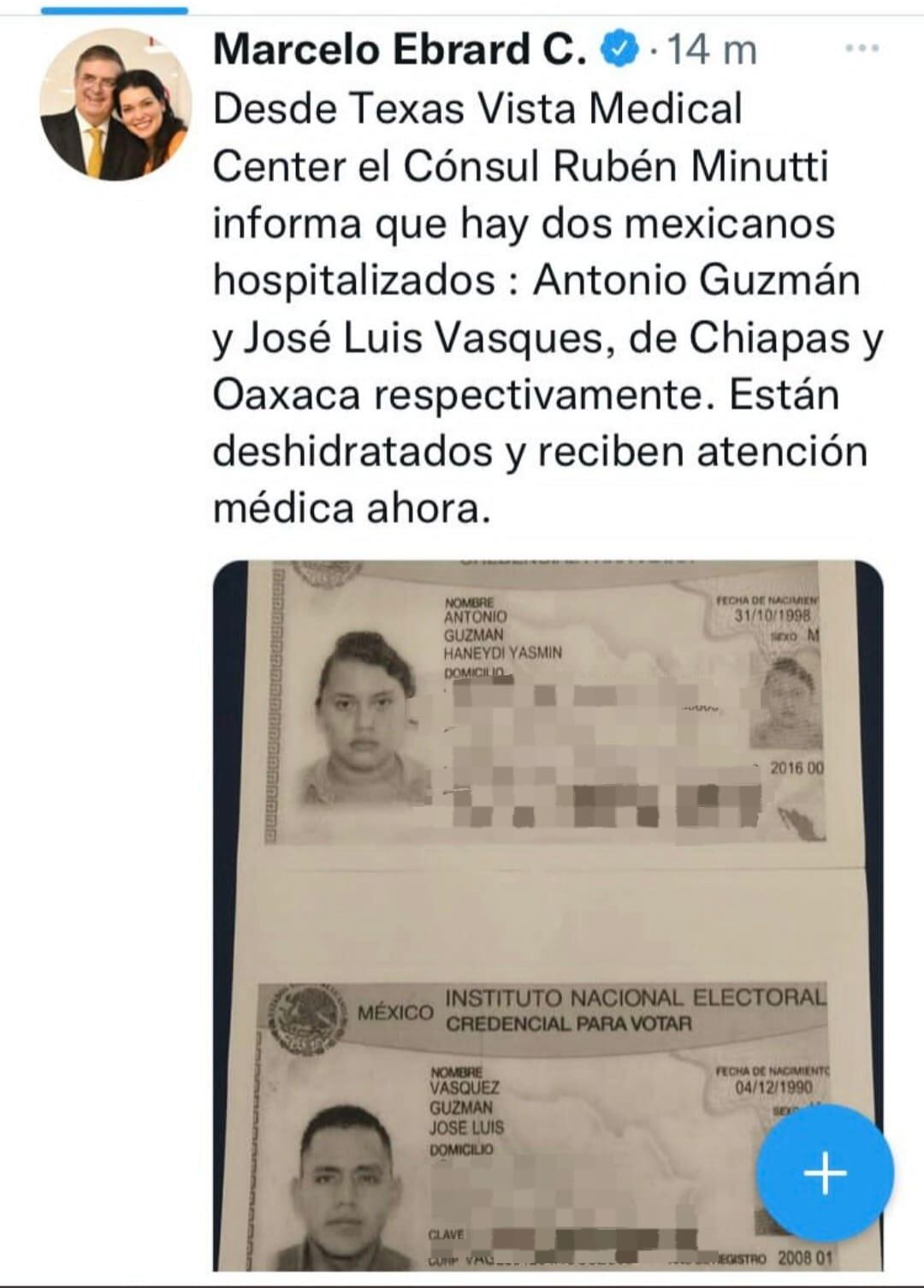 San Antonio, Texas: Haneydi Yasmín aclara que no es una de las mexicanas hospitalizadas; le robaron la credencial