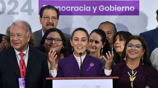 Claudia Sheinbaum, candidata a la presidencia por la coalición "Sigamos Haciendo Historia"