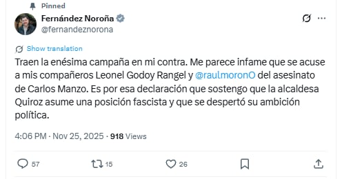 Respuesta de Noroña