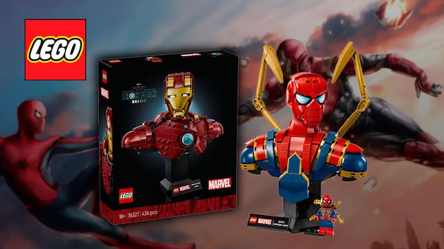 Minibustos de Iron Man y Spider-Man LEGO de Marvel