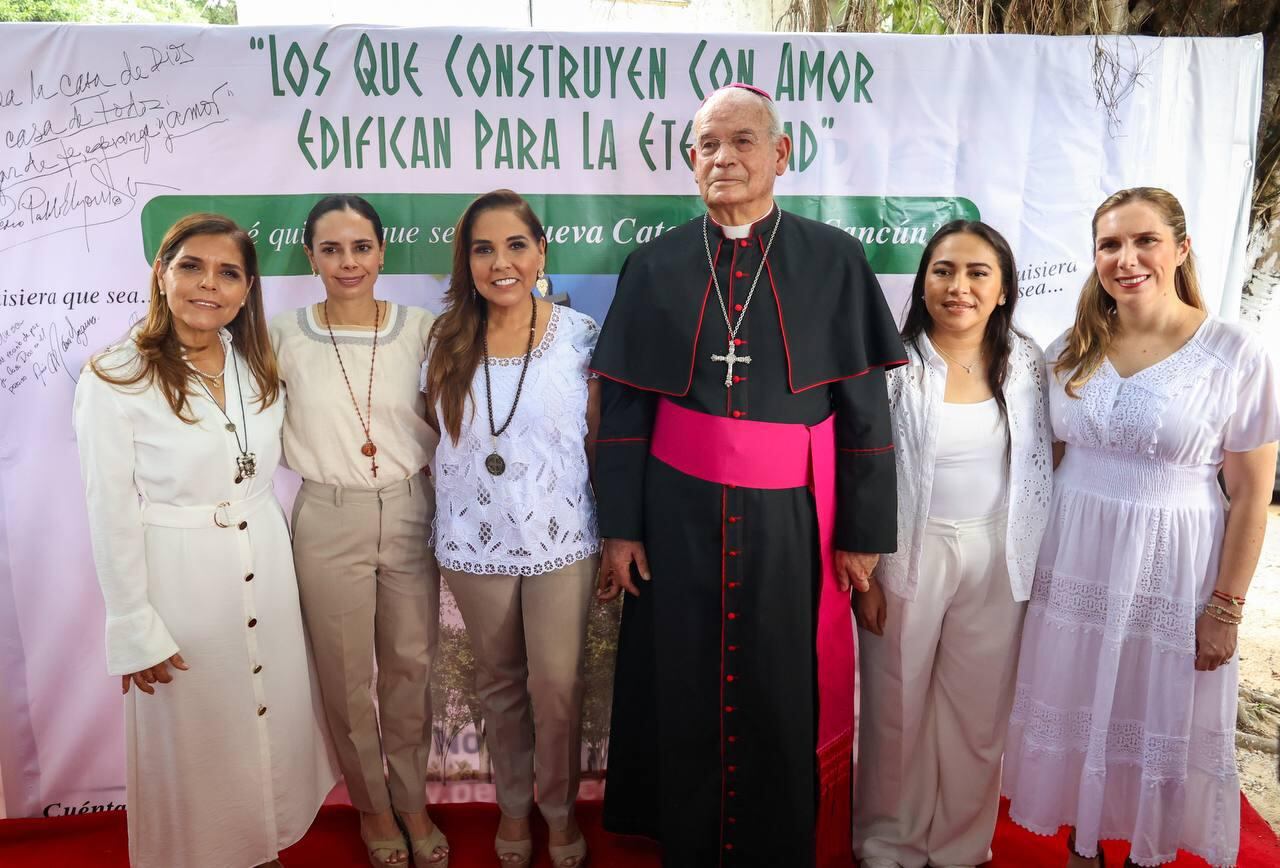Ana Paty Peralta y Mara Lezama inician construcción de Catedral de Cancún