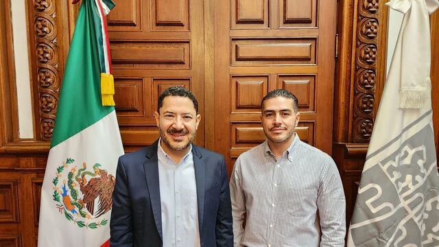 Martí Batres y Omar García Harfuch la mañana del 9 de septiembre