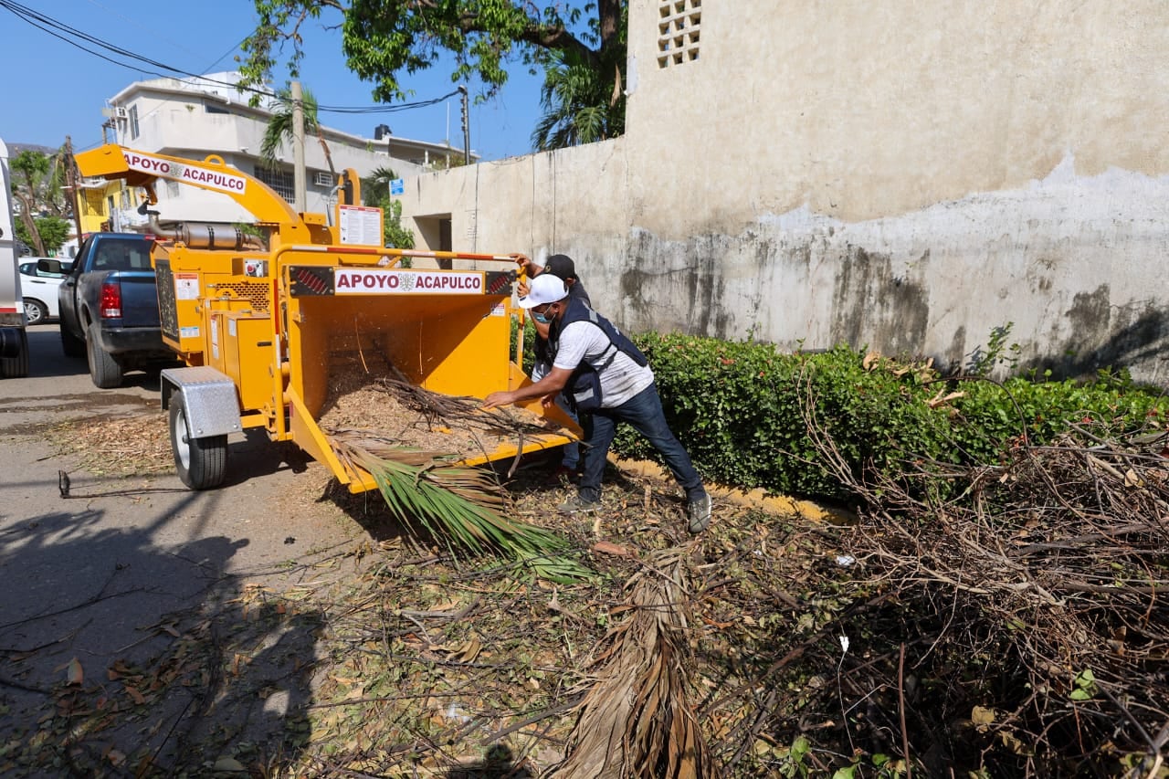 Evelyn Salgado atiende y fomenta labores de limpieza en Acapulco