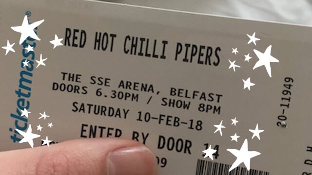 Boletos para los Red Hot Chilli Pipers