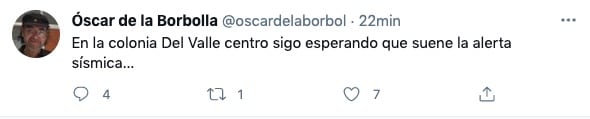 Tuit sobre simulacro