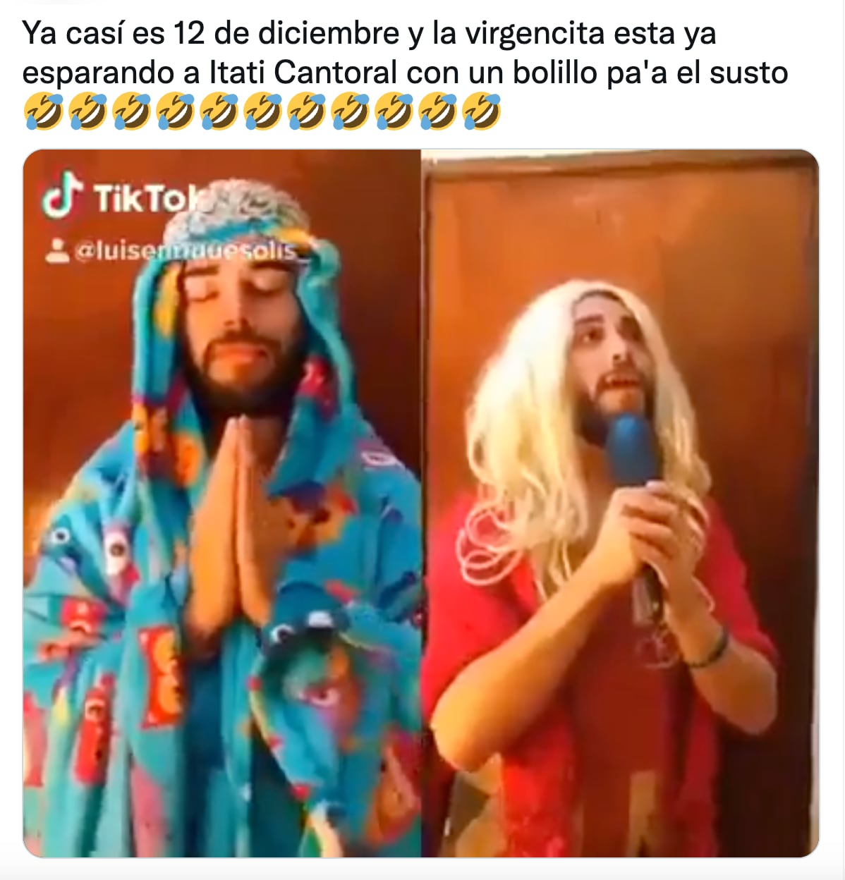 Meme de Itatí Cantoral cantando La Guadalupana