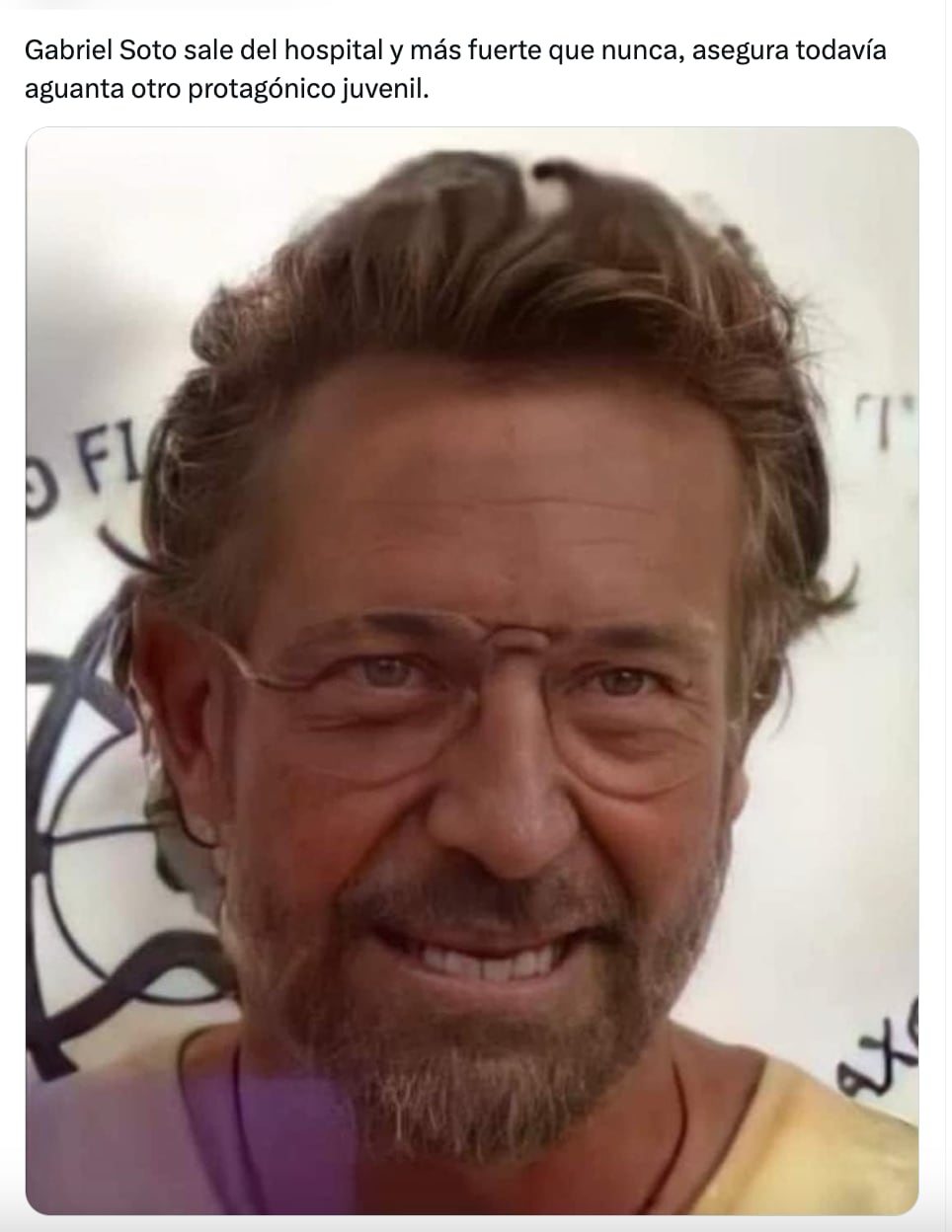 Meme de Gabriel Soto tras ser hospitalizado de emergencia