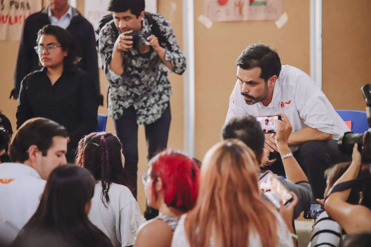 Jorge Álvarez Máynez en la UAM Xochimilco