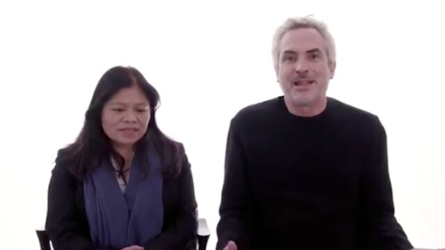 Alfonso Cuarón y Marcelina Bautista.