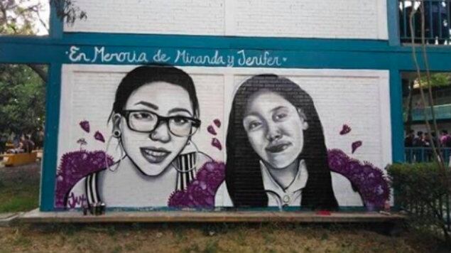 Mural Miranda y Jenifer en CCH Oriente.