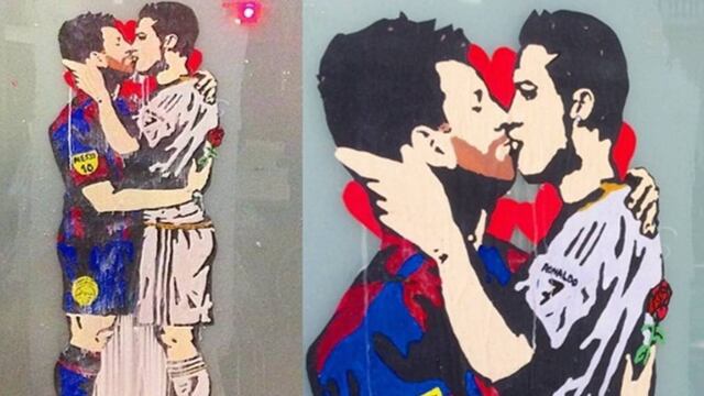 La obra se llama "El amor es ciego" y es del artista Tvboy.