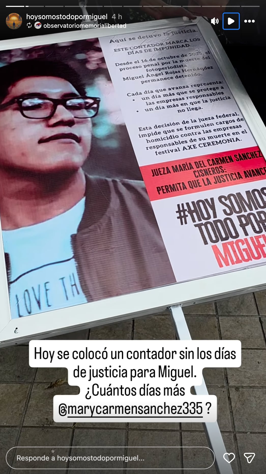 Familiares de Miguel Ángel Rojas Hernández protestan ante atrasos en el proceso contra AXE Ceremonia