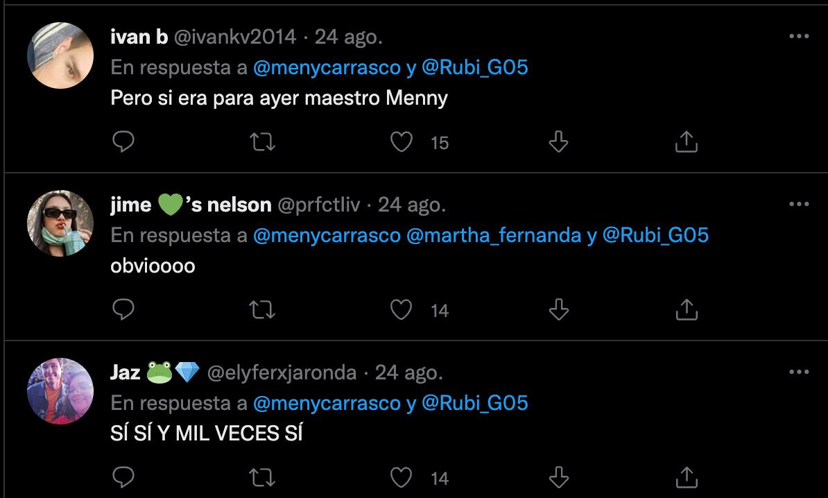 Seguidores de Rubí quieren que grabe un dueto con Menny Carrasco
