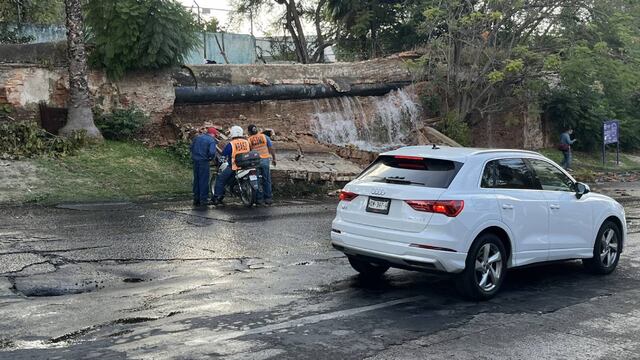 Fuga de agua en el Acueducto de Guadalajara