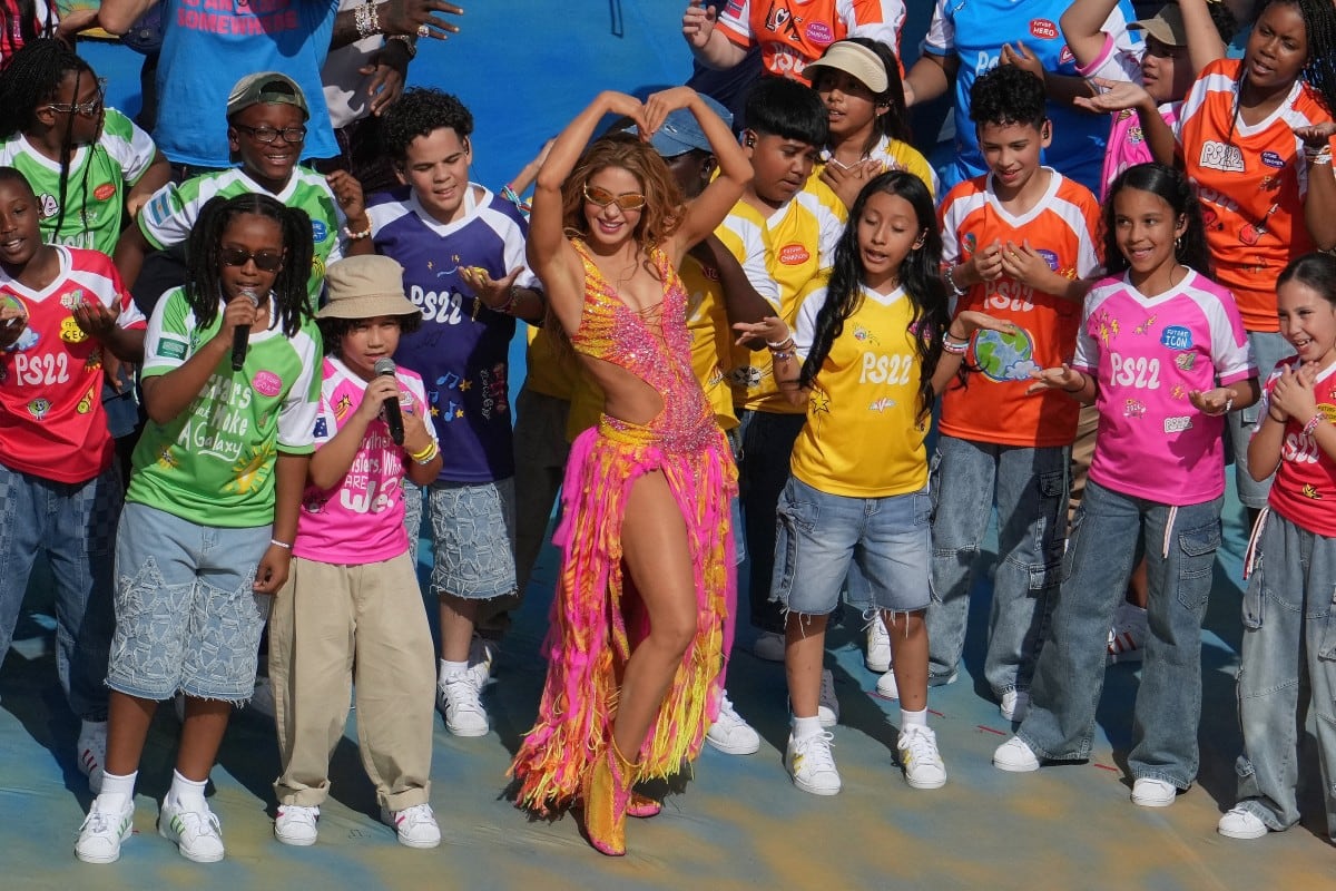Shakira en el show del medio tiempo del Mundial 2026.