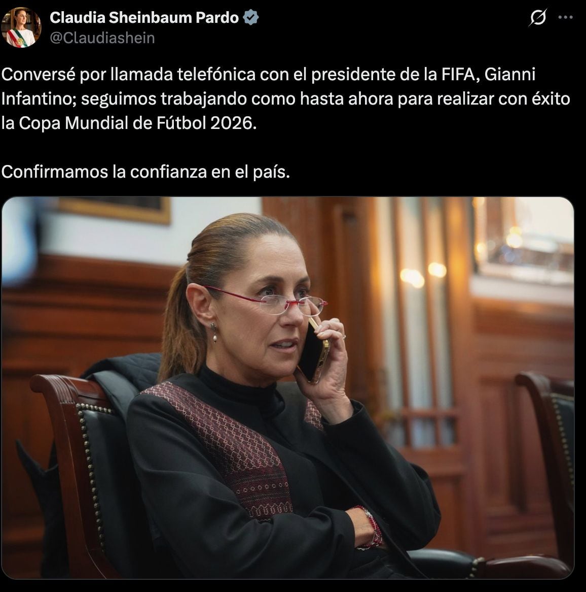 Infantino reafirma confianza en México para el Mundial 2026 tras reunirse con Sheinbaum.