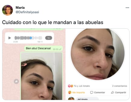 Abuela presume a su nieta