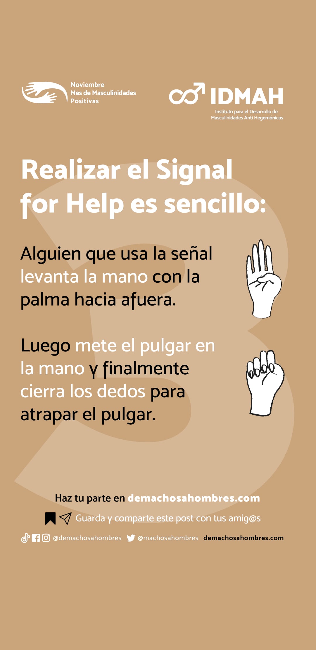 Infografía, como realizar Signal For Help
