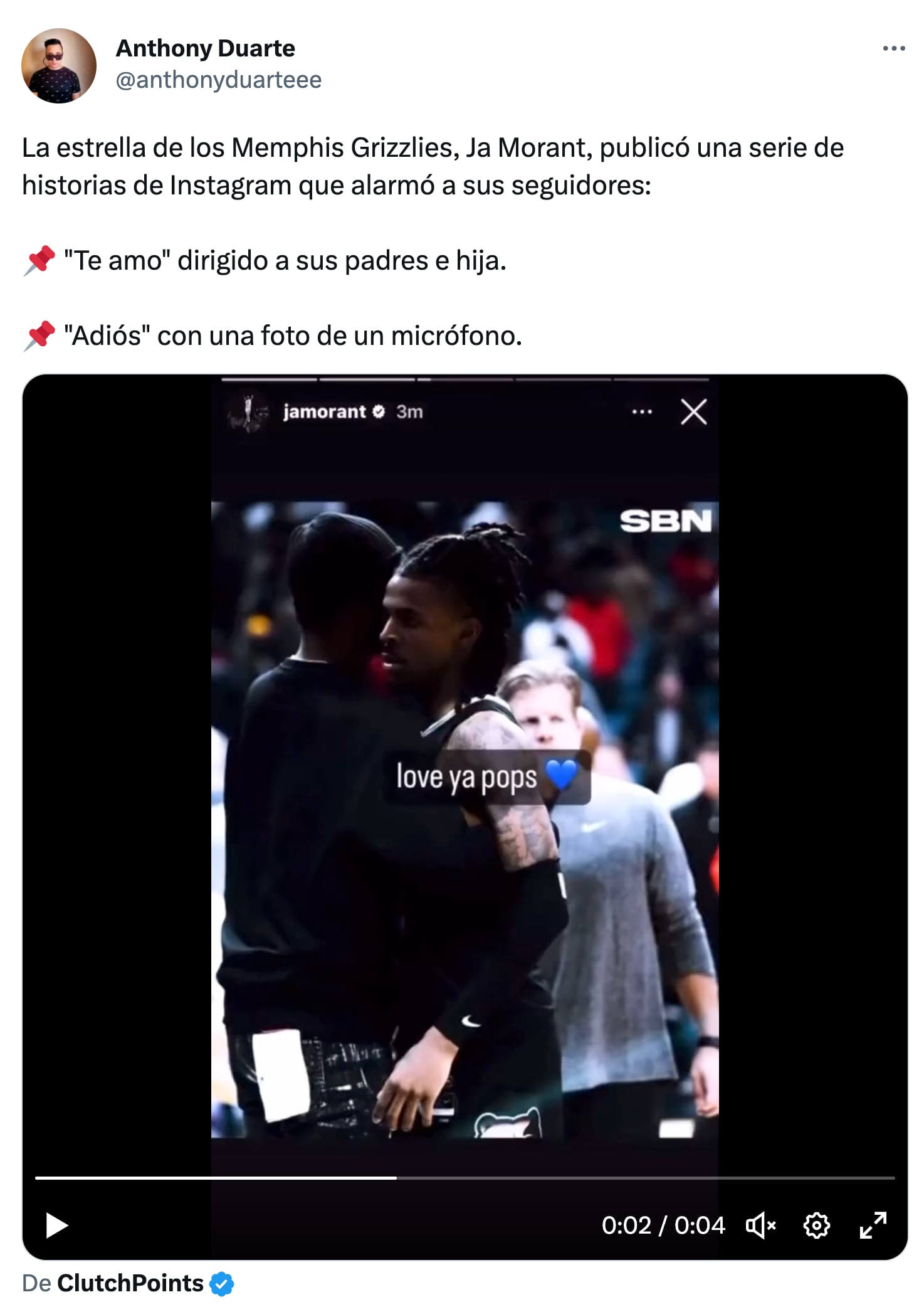Los mensajes de Ja Morant que preocupan
