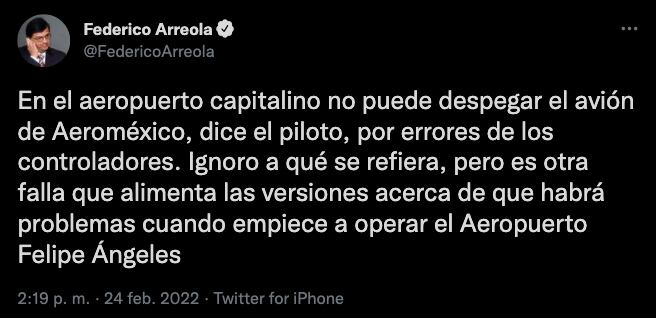 Reportan retraso en vuelo de Aeroméxico en CDMX