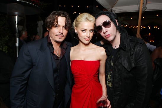 Johnny Depp, Amber Heard y Marilyn Manson