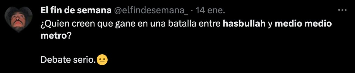 Hasbullah contra Medio Metro