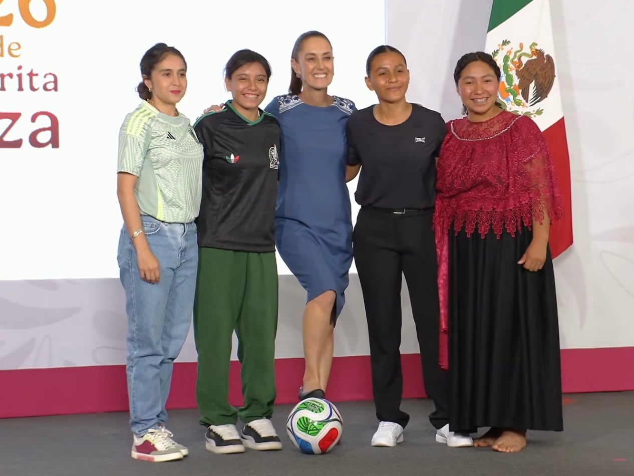 Ganadoras del concurso de dominadas de Claudia Sheinbaum