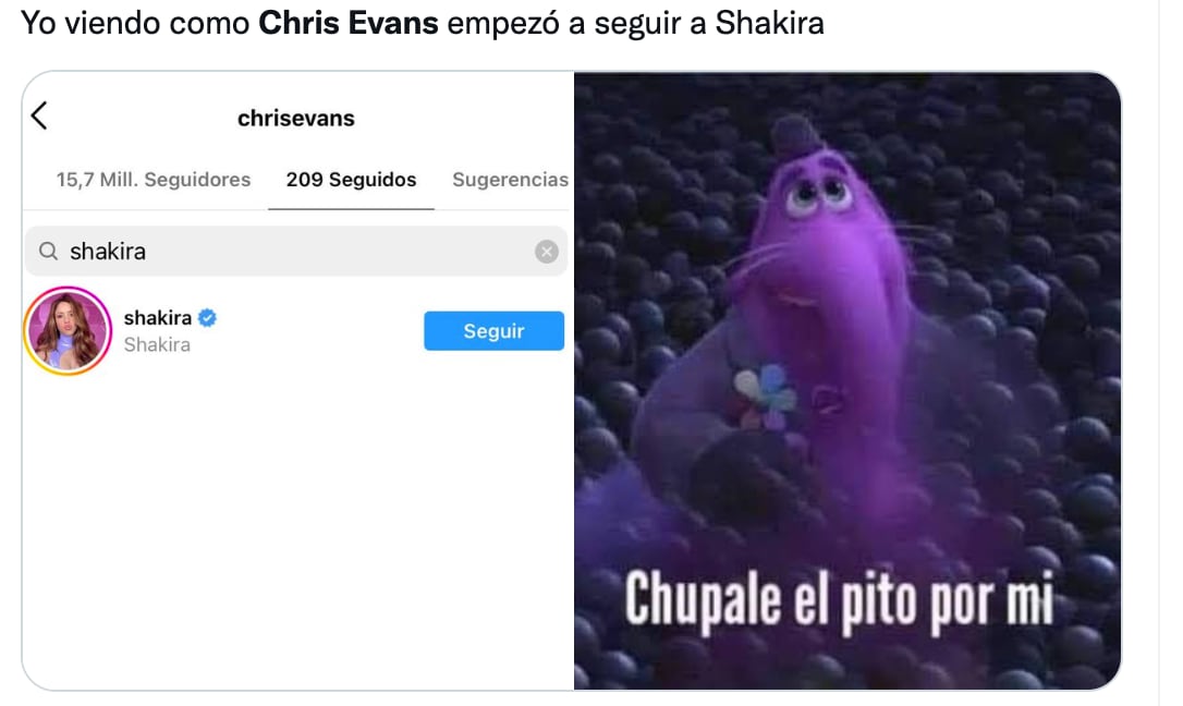 Usuarios quieren que Shakira elija entre Henry Cavill y Chris Evans