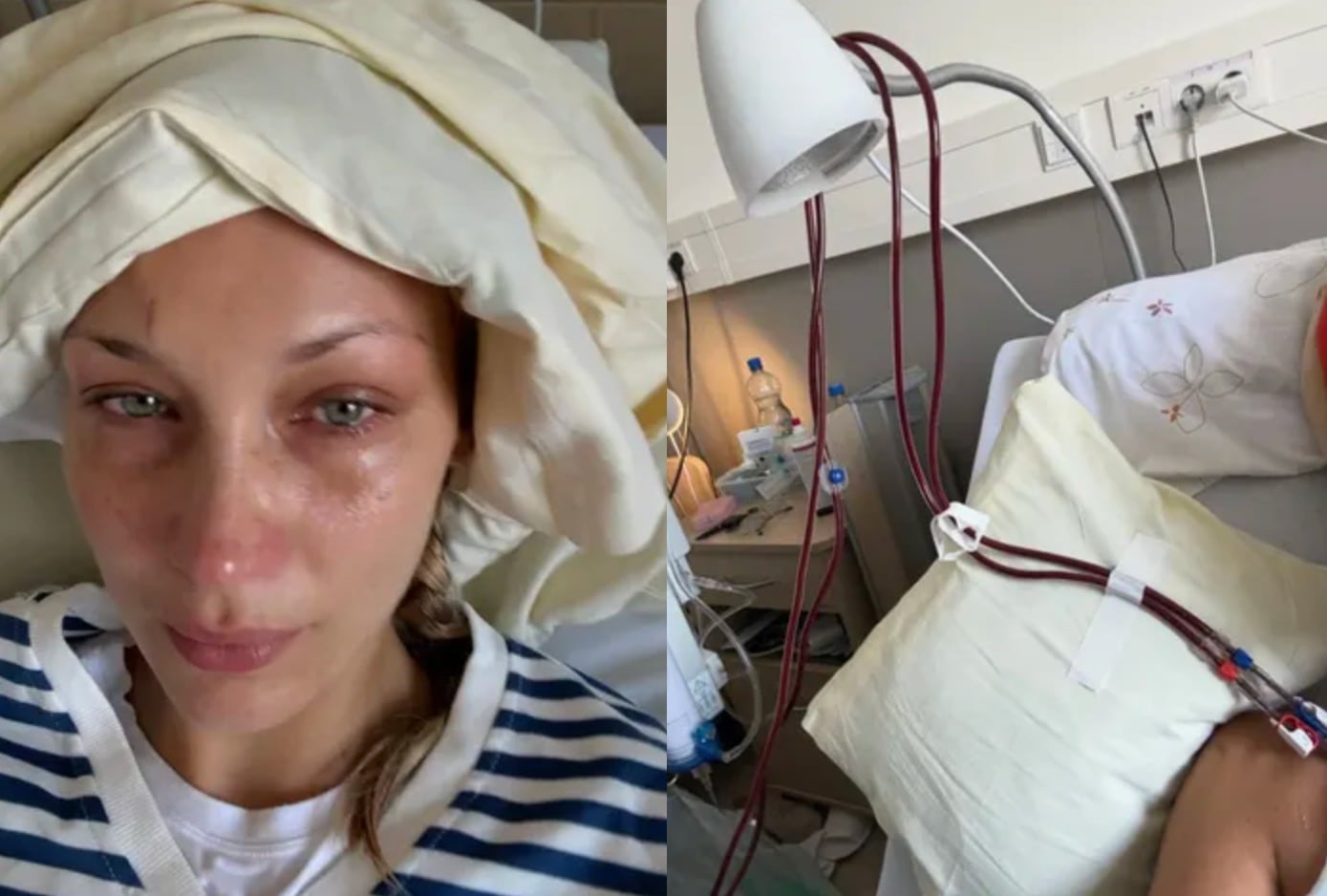 Bella Hadid desde el hospital