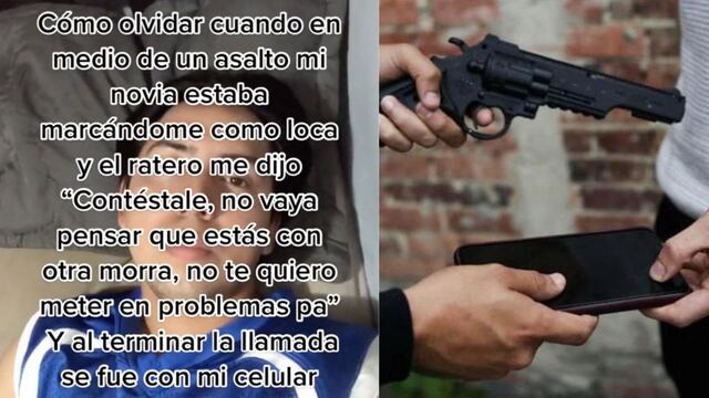 Narra en TikTok cuando el ratero lo dejó contestarle a su novia en pleno asalto (VIDEO)