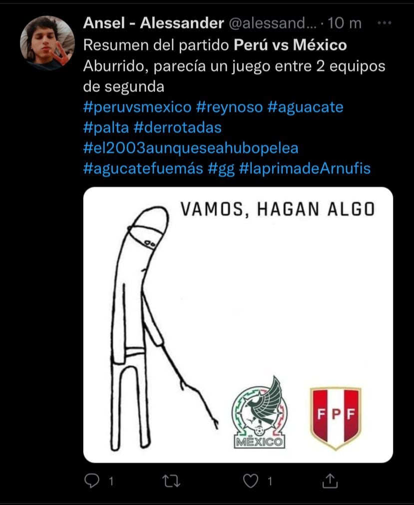 Memes México vs Perú.