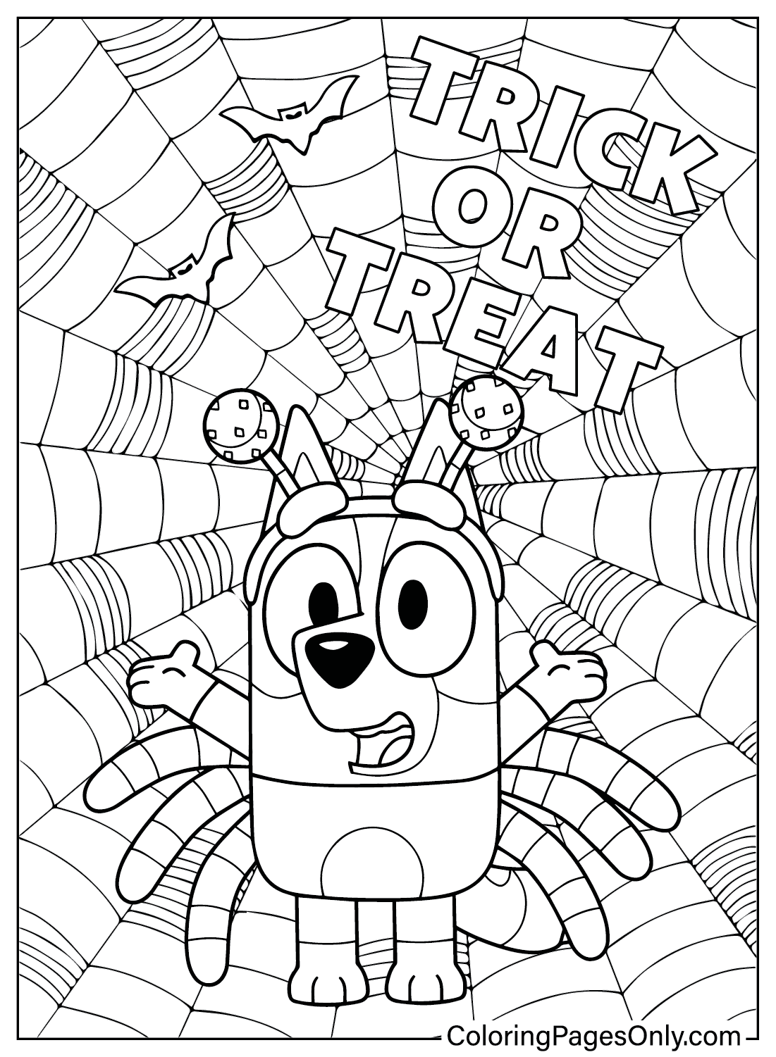 Dibujo de Bluey en Halloween