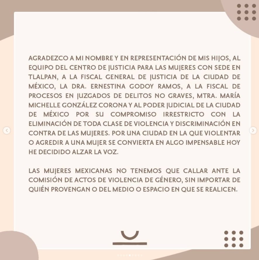 Ingrid Coronado pide a las mujeres no callarse