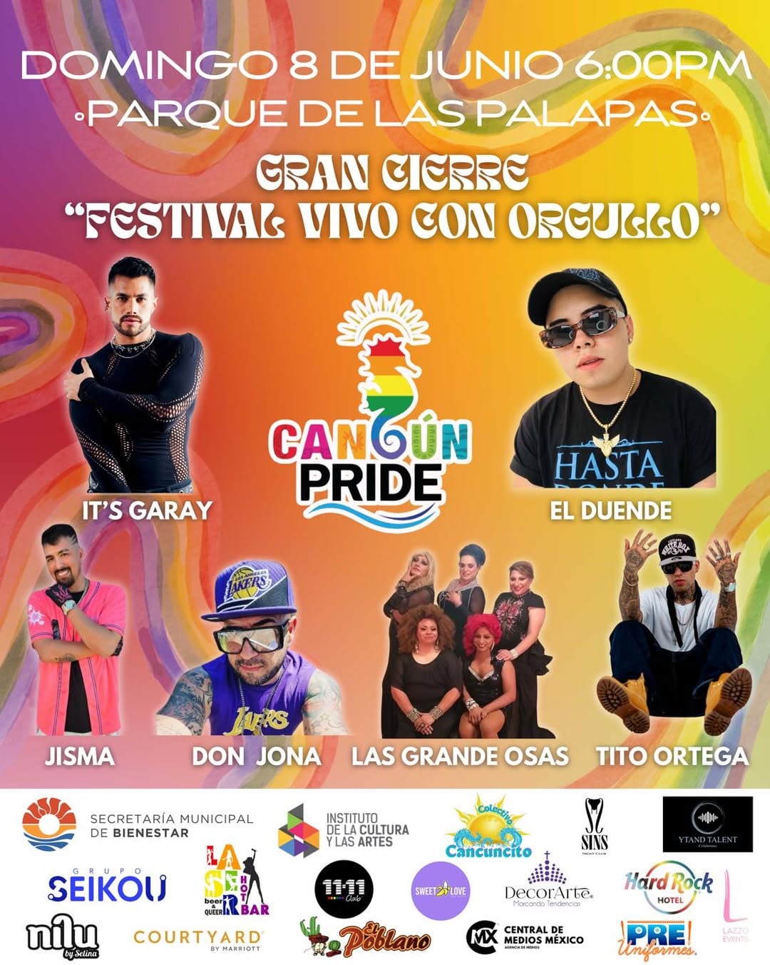 Cartel 8 de junio 2025 Festival Vivo con Orgullo Vol 2