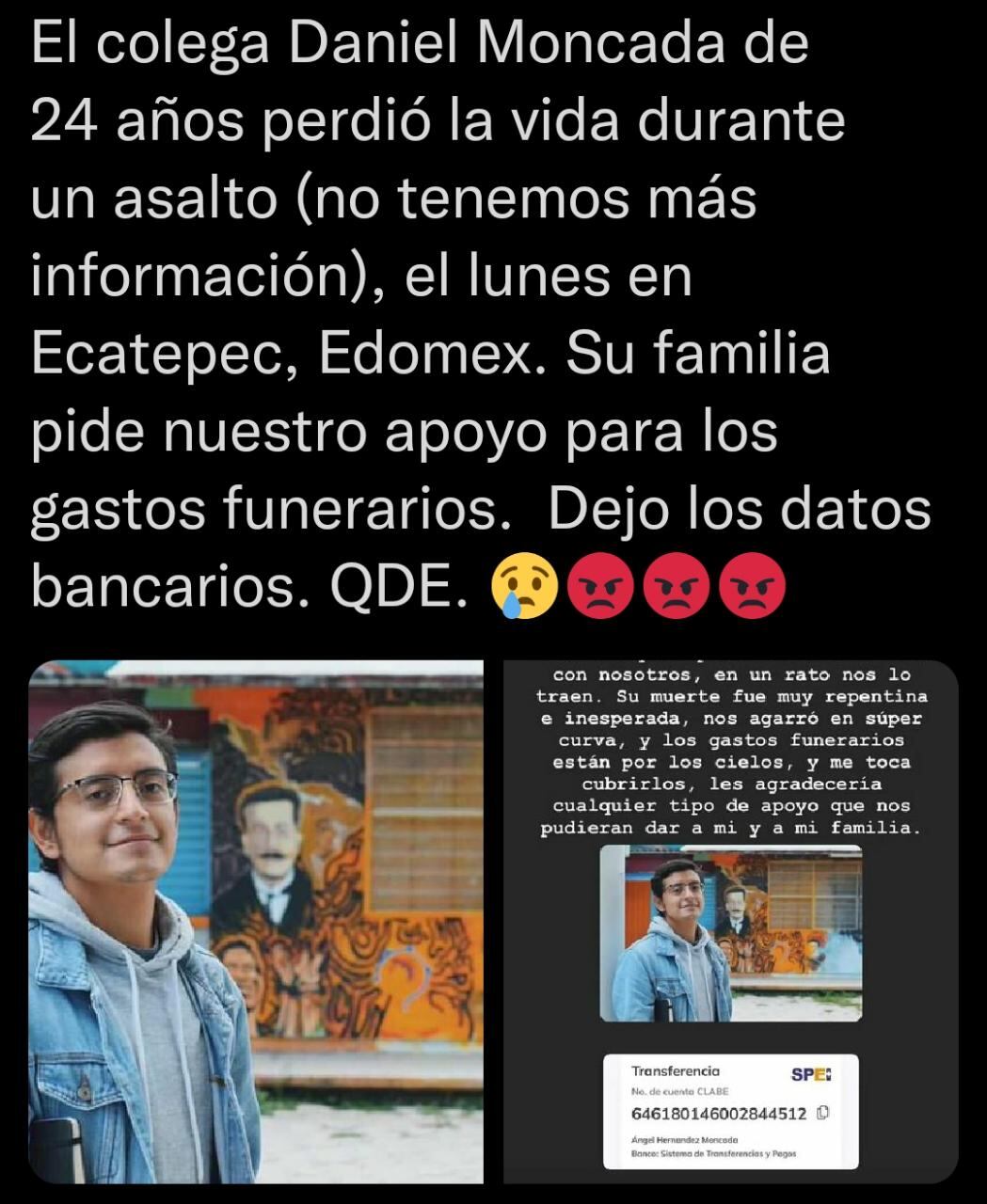 Familiares, amigos y colegas lamentan la muerte del periodista Daniel Moncada