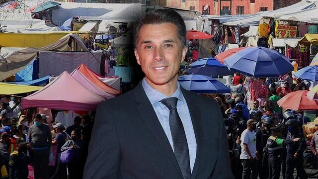 Sergio Mayer se da un 'baño' de pueblo en Tepito