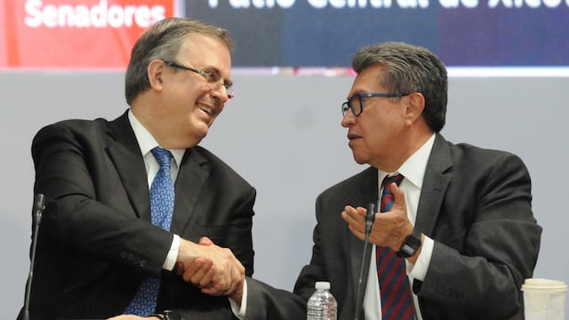 Marcelo Ebrard y Ricardo Monreal el 31 de enero de 2023