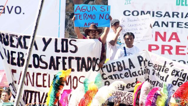 Protesta contra el Proyecto Integral Morelos