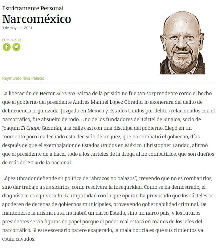Extracto de la columna de Raymundo Riva Palacio