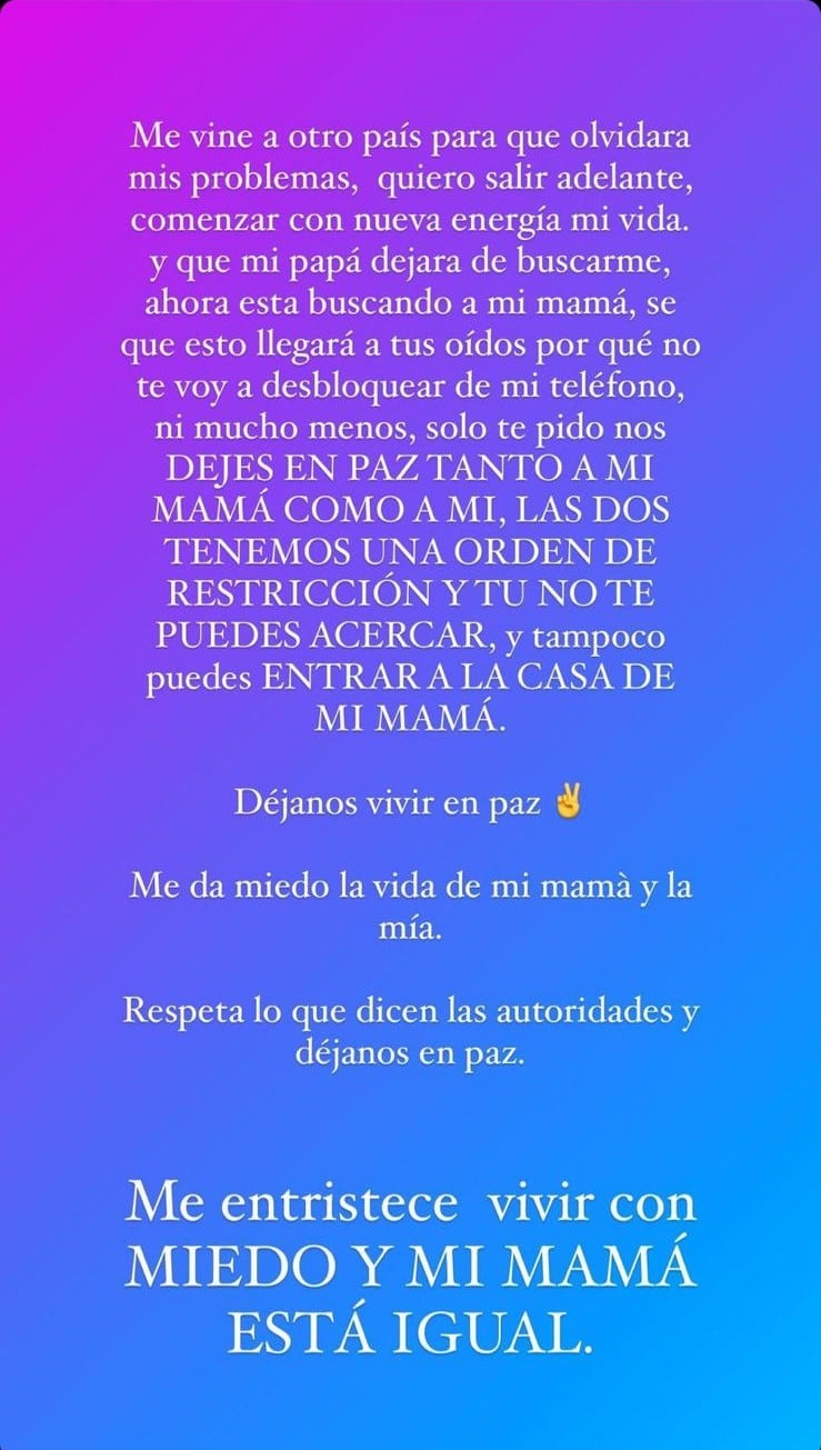 'Gomita' teme por su vida y la de su mamá