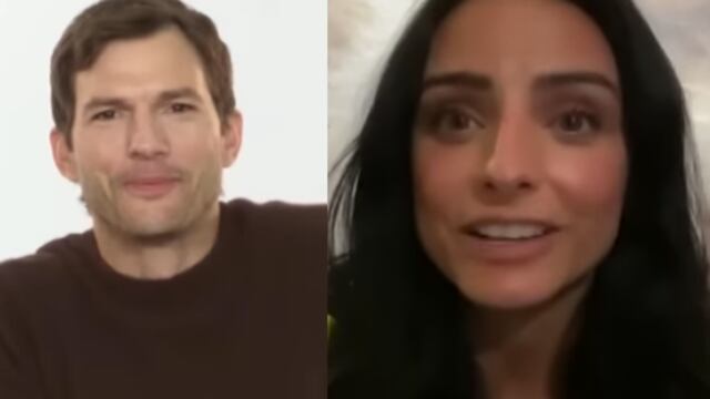 Aislinn Derbez le confesó algo a Ashton Kutcher que lo sonrojó