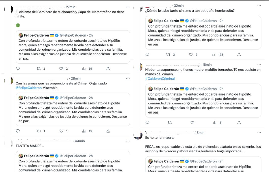 Critican en Twitter a Felipe Calderón
