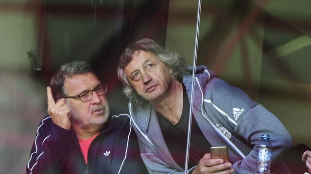 Tata Martino y su auxiliar Norberto Scoponi