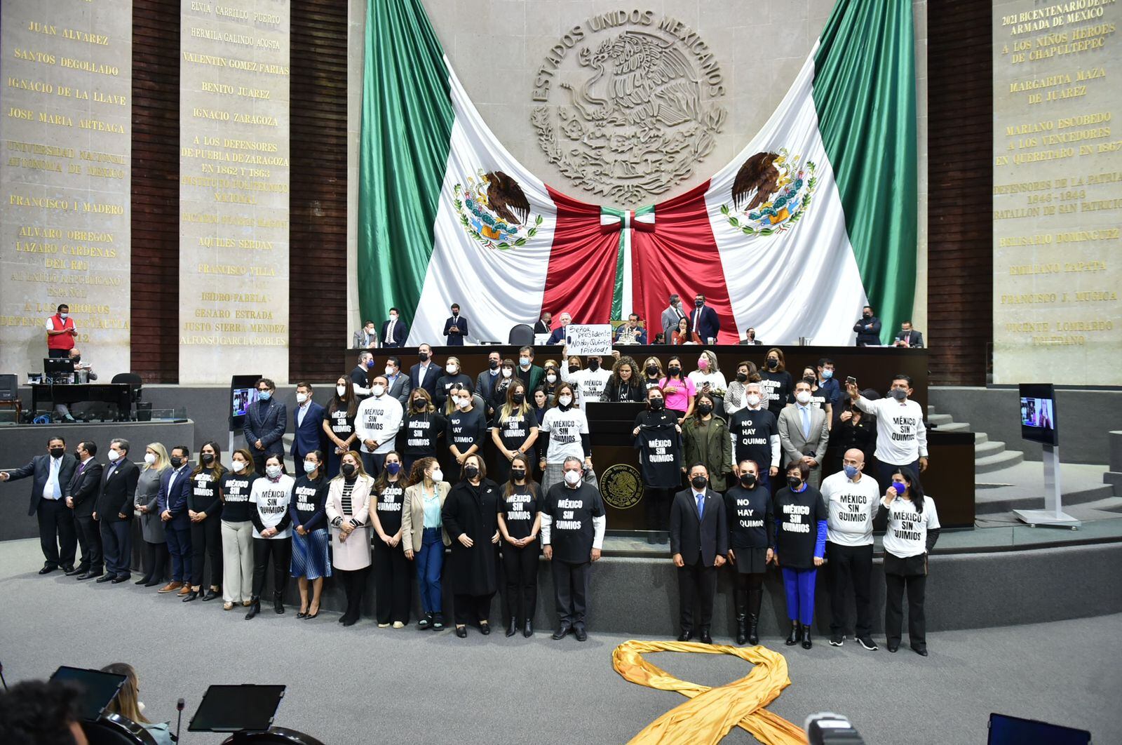 Diputados del PAN protestan en San Lázaro