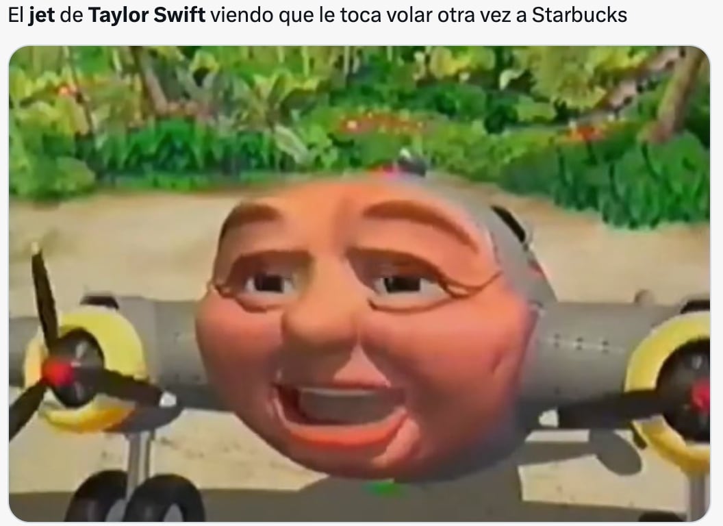 Memes de Taylor Swift por su jet privado