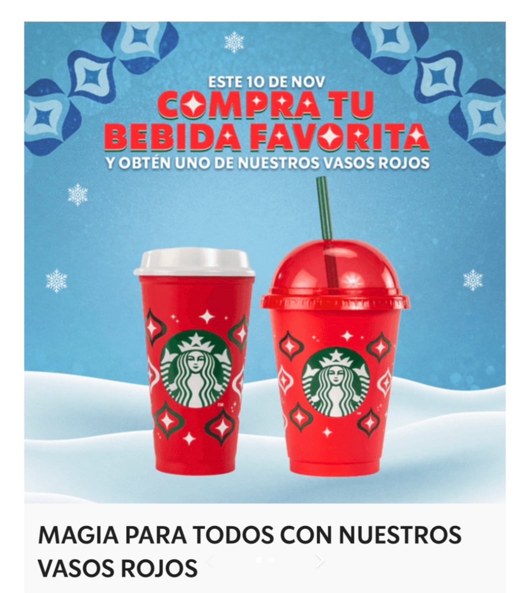 Vaso reusable de Navidad 2023 en Starbucks