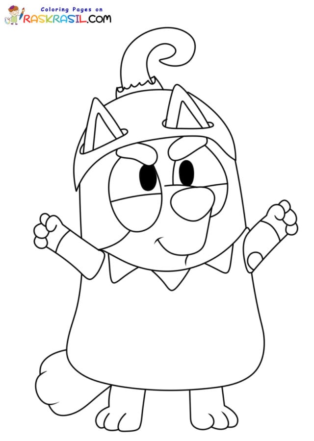 Dibujo de Bluey en Halloween