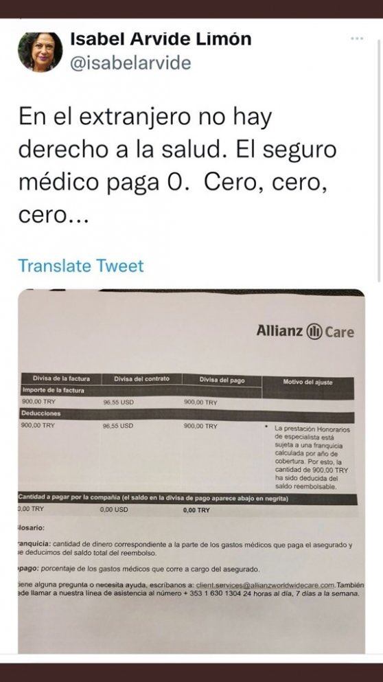 Tweet Isabel Arvide
