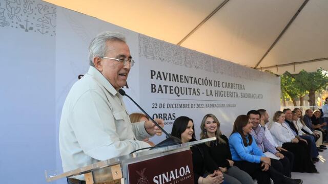 Rubén Rocha Moya inaugura carretera Batequitas-La Higuerita en Badiraguato, Sinaloa