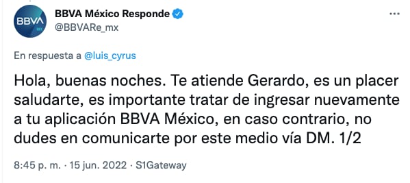 BBVA pide a usuarios reiniciar apps